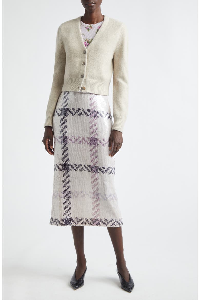 The Sloane Cashmere & Silk Cardigan, Alternate, color, MARLED OATMEAL