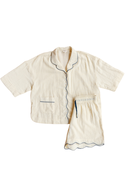 Cotton Gauze Short Pajamas