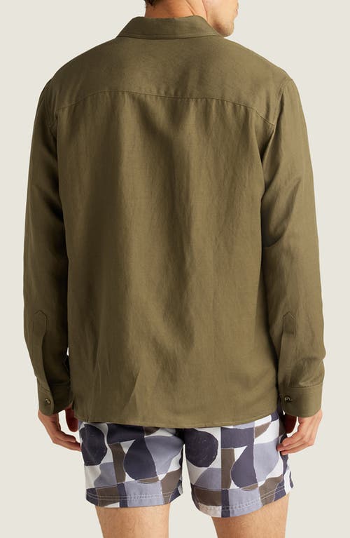 AUTO-REPLY™ AUTO-REPLY™ ANDREW LINEN BLEND BUTTON-UP SHIRT