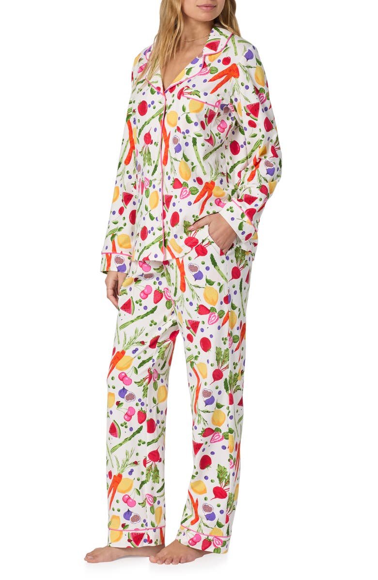 BedHead Pajamas Stretch Cotton Jersey Pajamas, Alternate, color, Organic Garden