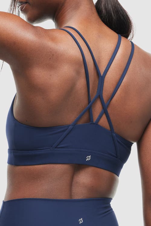 Peloton Cadent Strappy Elevate Bra In Deep Navy