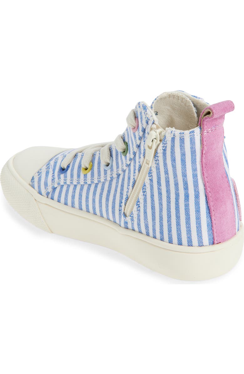 Mini Boden Kids' High Top Sneaker, Alternate, color, Stripe Patches