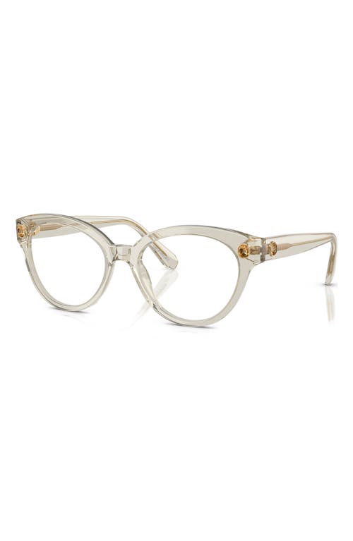 Swarovski 54mm Round Optical Glasses In Beige
