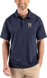Cutter & Buck Men's Cutter & Buck Navy Navy Midshipmen Recycled Featherlight Stretch Sport Polo