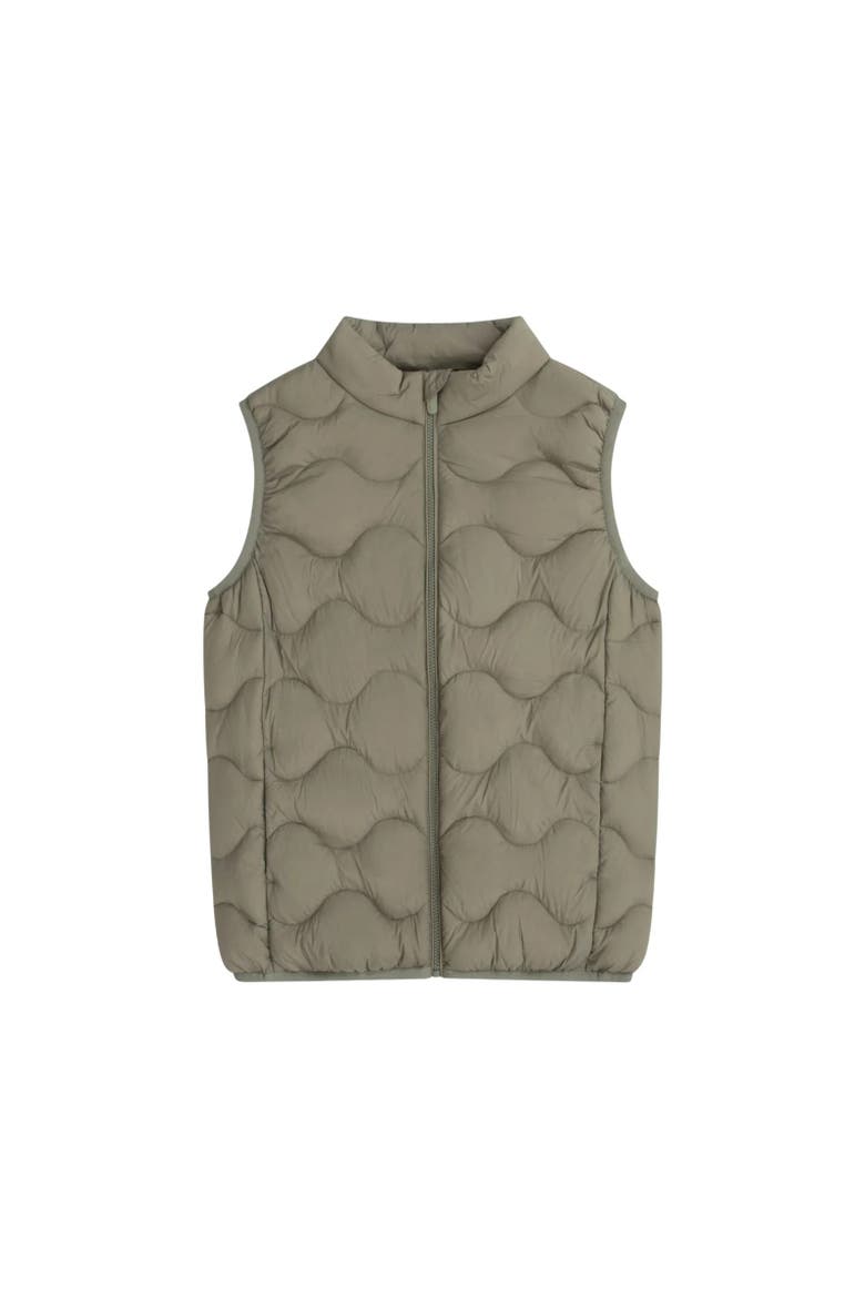 Childrens/Kids Quilted Water Resistant Sleeveless Vest, Main, color, Green