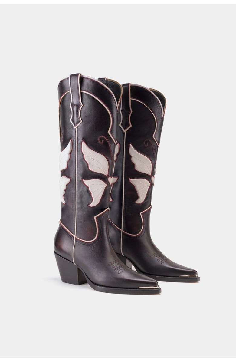 Dante Leather Western Boots Gaela, Alternate, color, Burgundy
