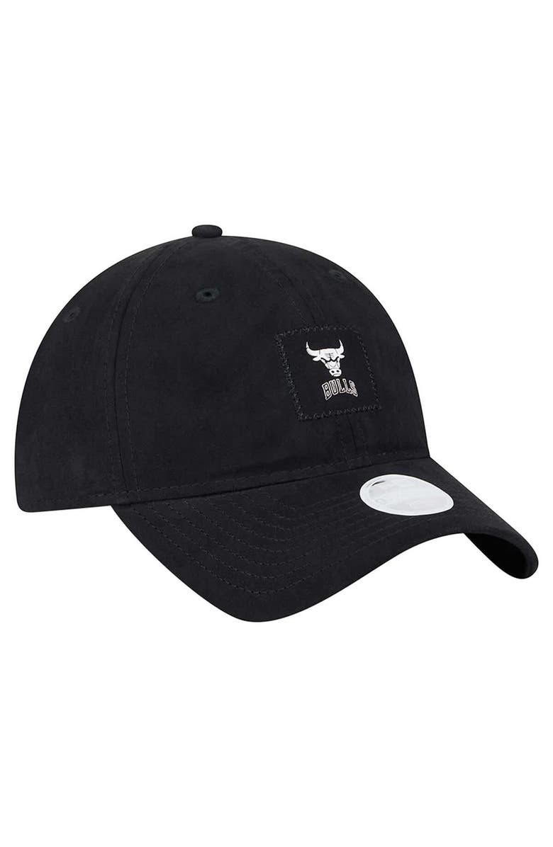 New Era Women's New Era Black Chicago Bulls Sport Night Suede Patch 9TWENTY Adjustable Hat, Alternate, color,