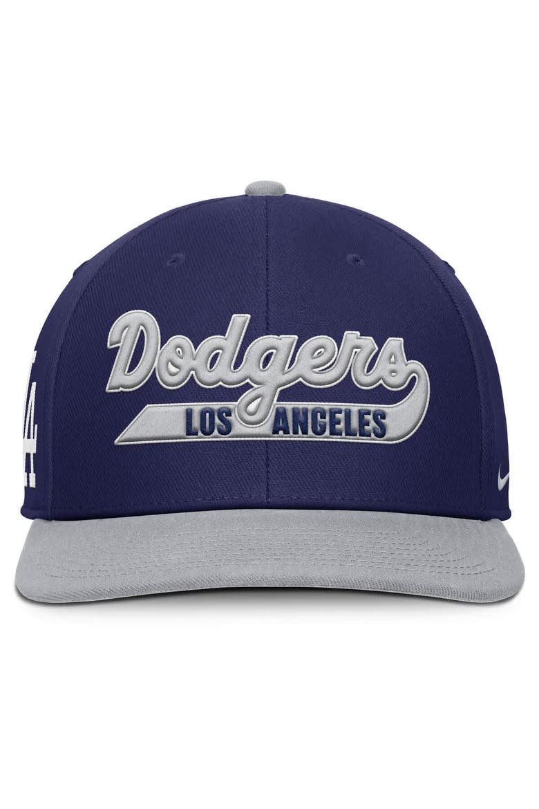 Men's Nike Navy/Gray Los Angeles Dodgers Pro Performance Snapback Hat, Alternate, color, Navy