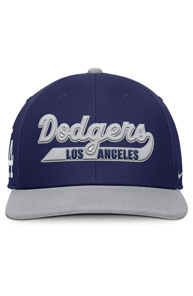 Nike Men's Nike Navy/Gray Los Angeles Dodgers Pro Performance Snapback Hat, Alternate, color, Navy