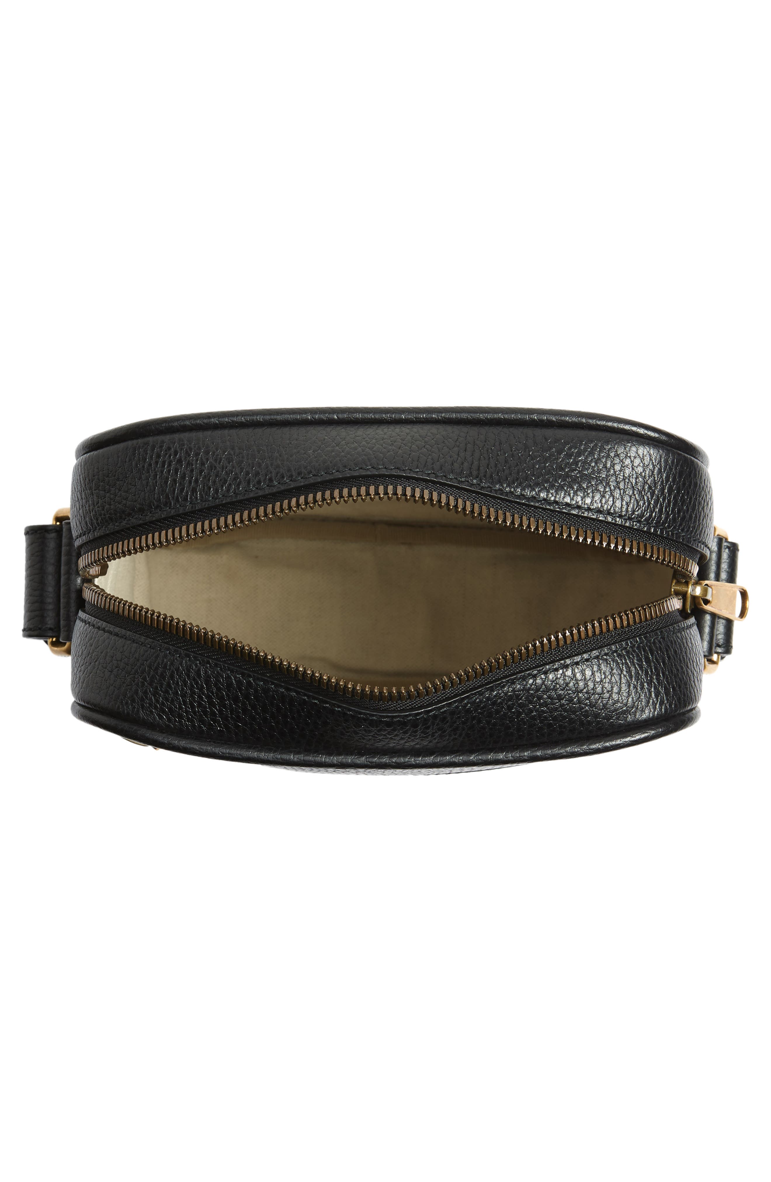 Gucci Logo Leather Messenger Bag, Alternate, color, 