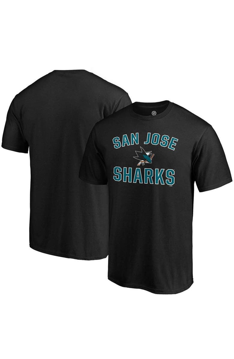 FANATICS Men's Fanatics Branded Black San Jose Sharks Team Victory Arch T-Shirt, Main, color,
