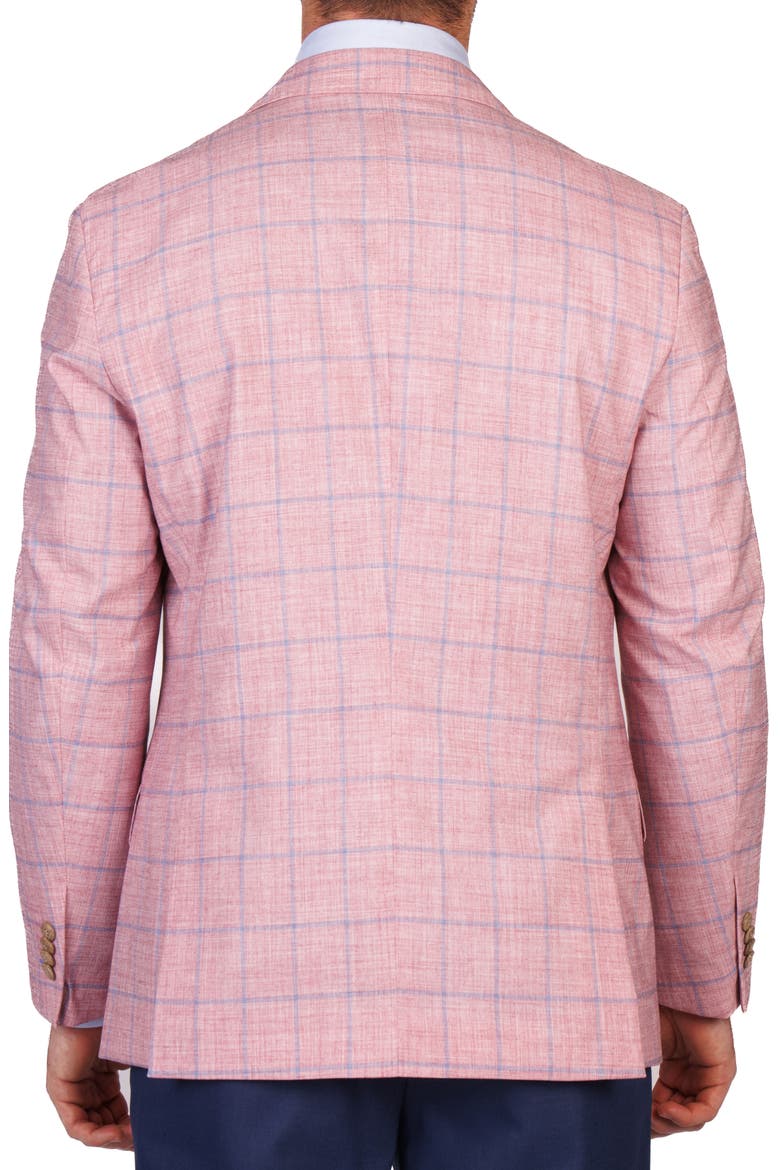 Textured Yarn Dyed Windowpane Sport Coat, Alternate, color, SUNWASHED RED