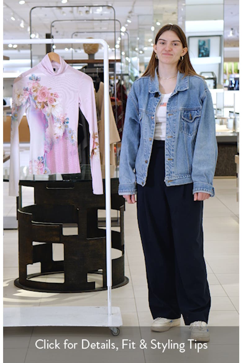 Zadie Turtleneck Printed Mesh Top video
