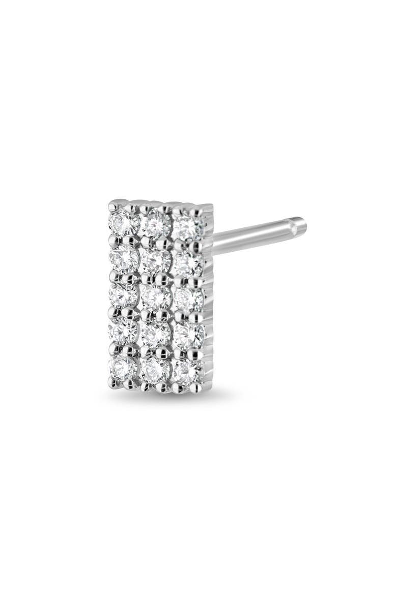 18K Gold Icon Diamond Bar Stud Earrings (Online Trunk Show), Alternate, color, 18K WHITE GOLD/ DIAMOND