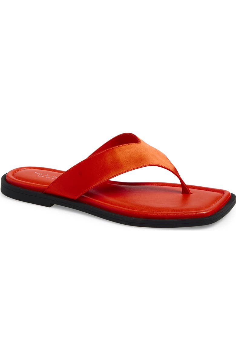 rag & bone Gracie Flip Flop, Main, color, Red Satin