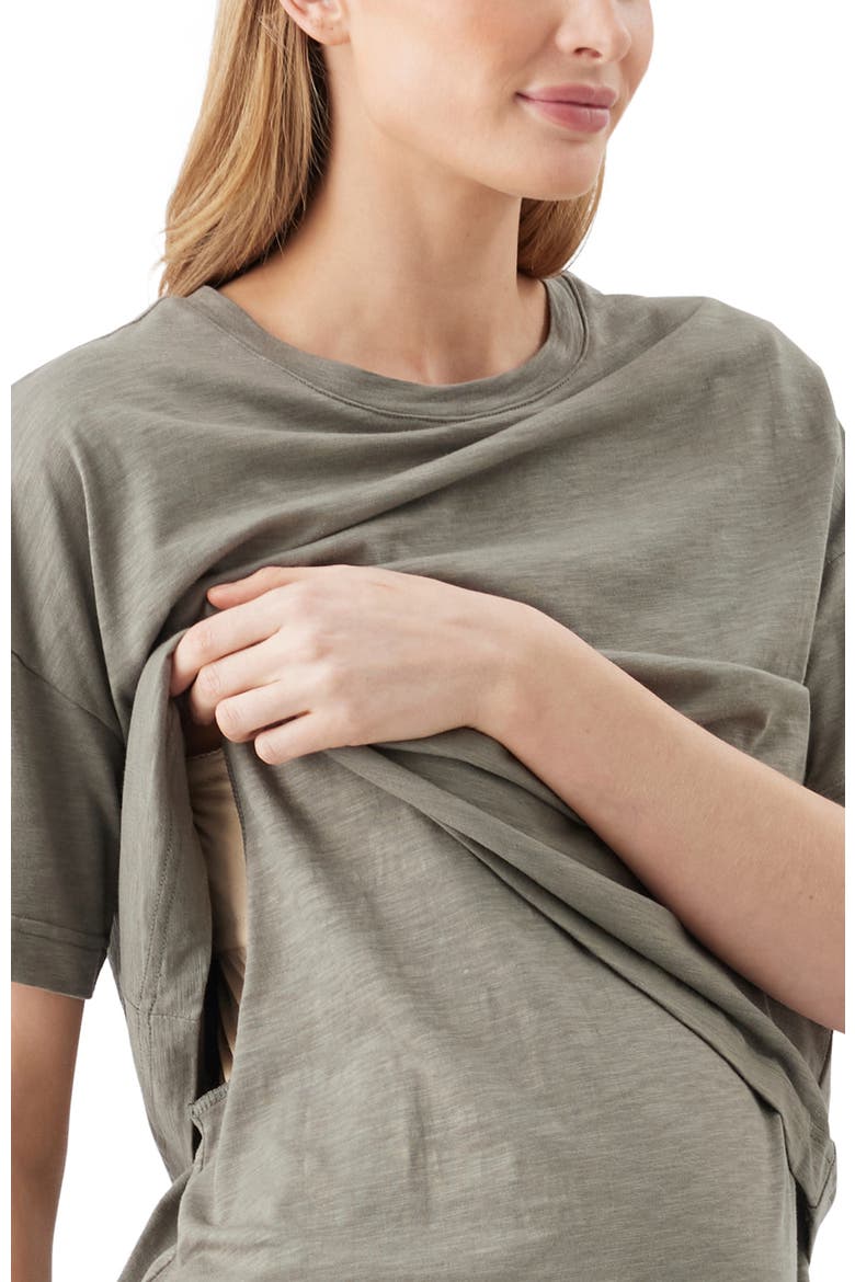 Claud Nursing Tee, Alternate, color, Moss