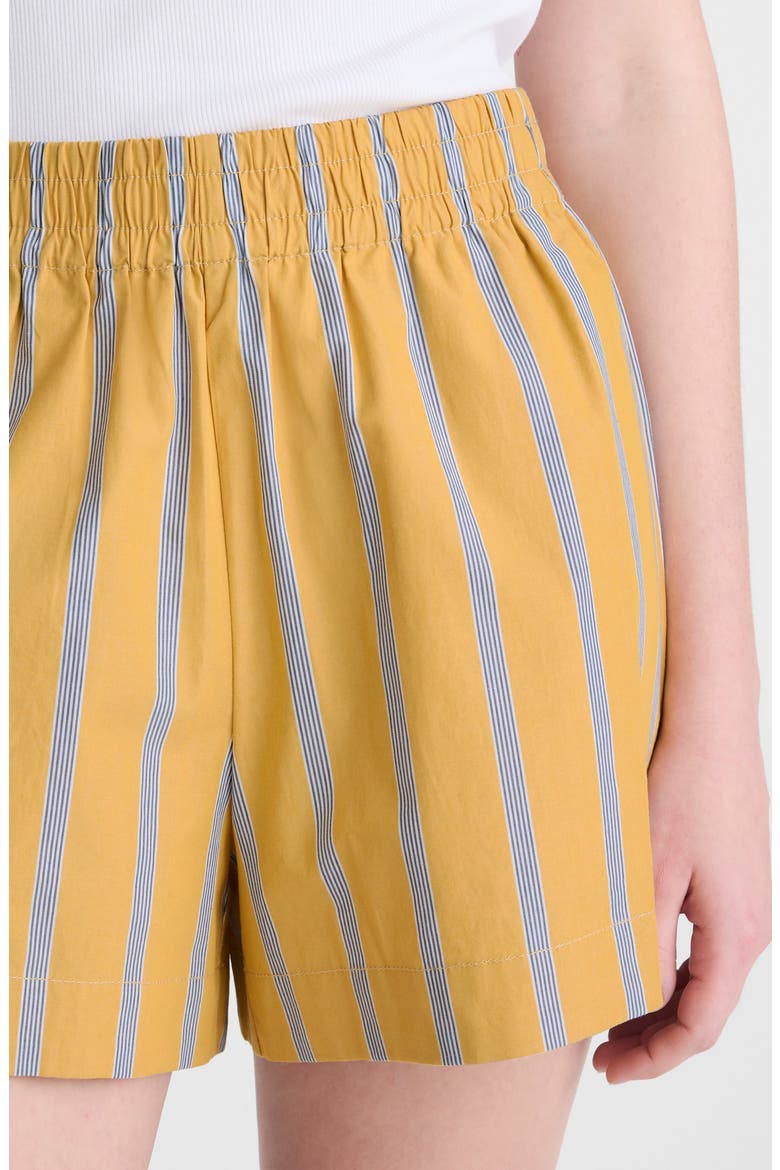 Pull-On Shorts in Washed Cotton Poplin, Alternate, color, CHANTRELLE