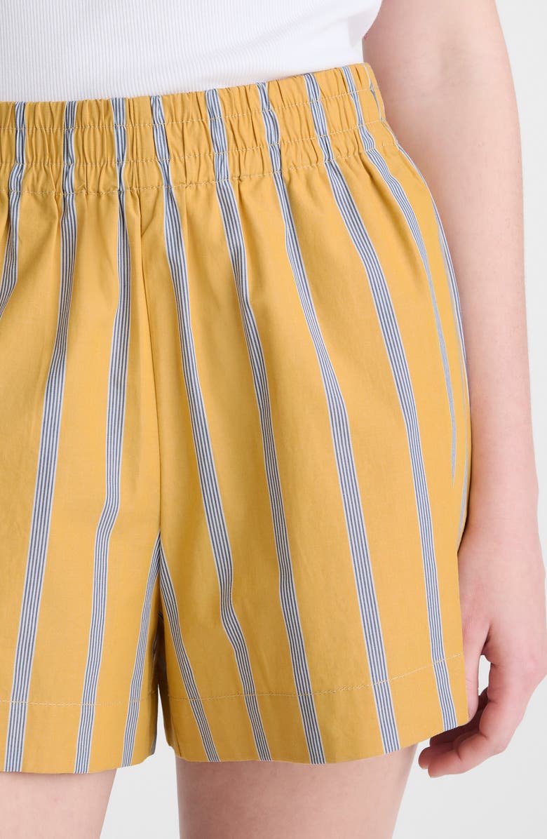 Madewell Pull-On Shorts in Washed Cotton Poplin, Alternate, color, Chantrelle