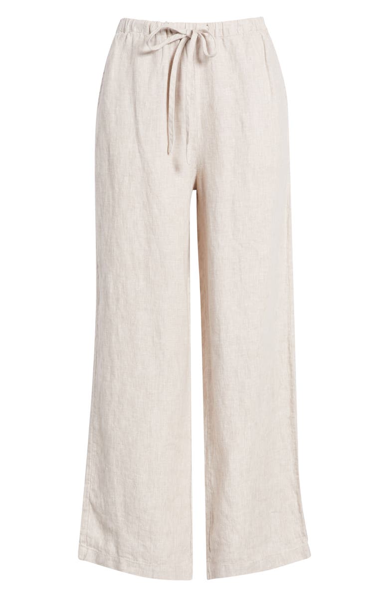 Rails Emmie Linen Drawstring Pants, Alternate, color, Heathered Flax