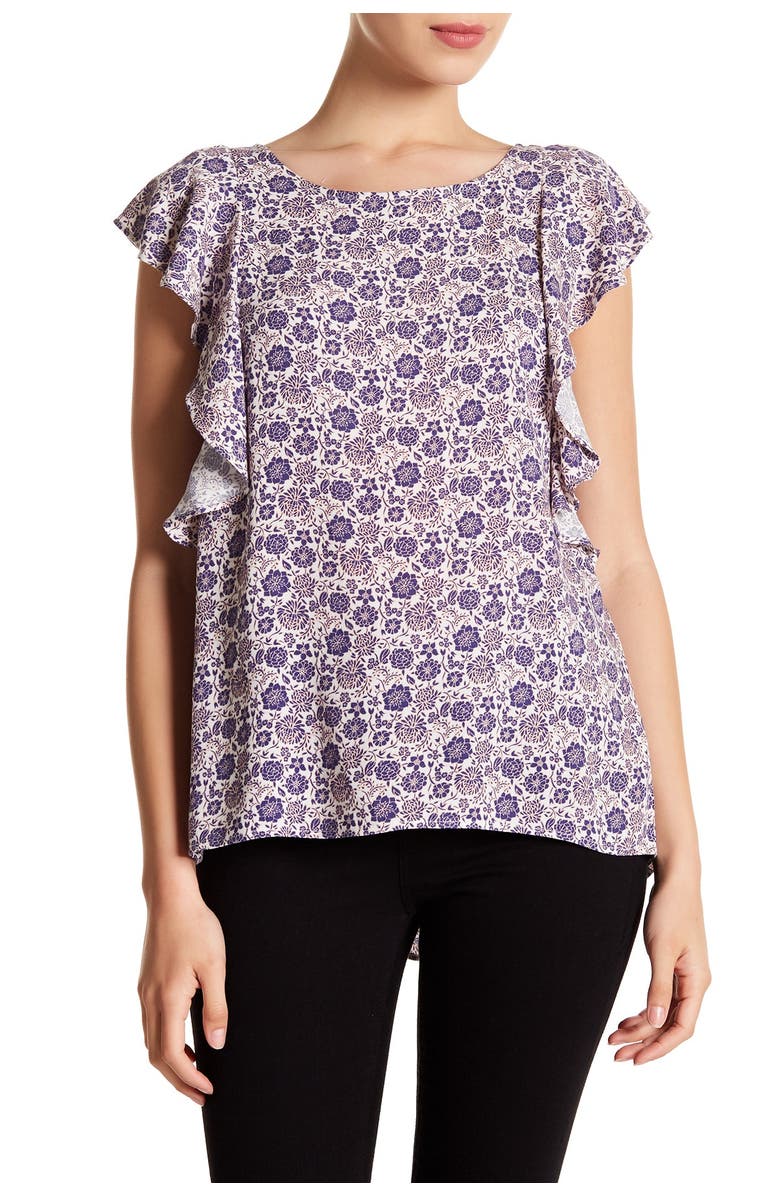 14th & Union Sleeveless Cascade Print Top, Main, color,