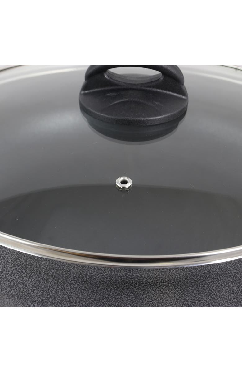 OSTER Clairborne 12 Inch Aluminum Saute Pan with Lid Grey, Alternate, color, Grey