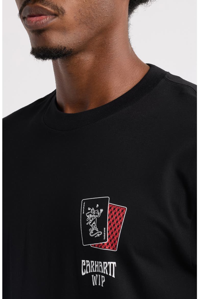 Playing Card Organic Cotton Graphic T-Shirt, Alternate, color, BLACK