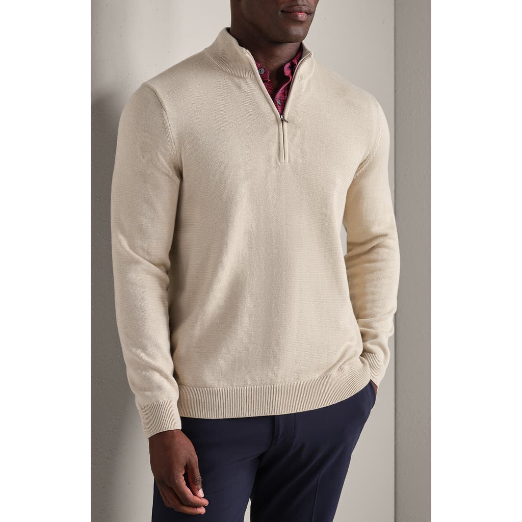Rhone Commuter Quarter Zip Sweater In Neutral