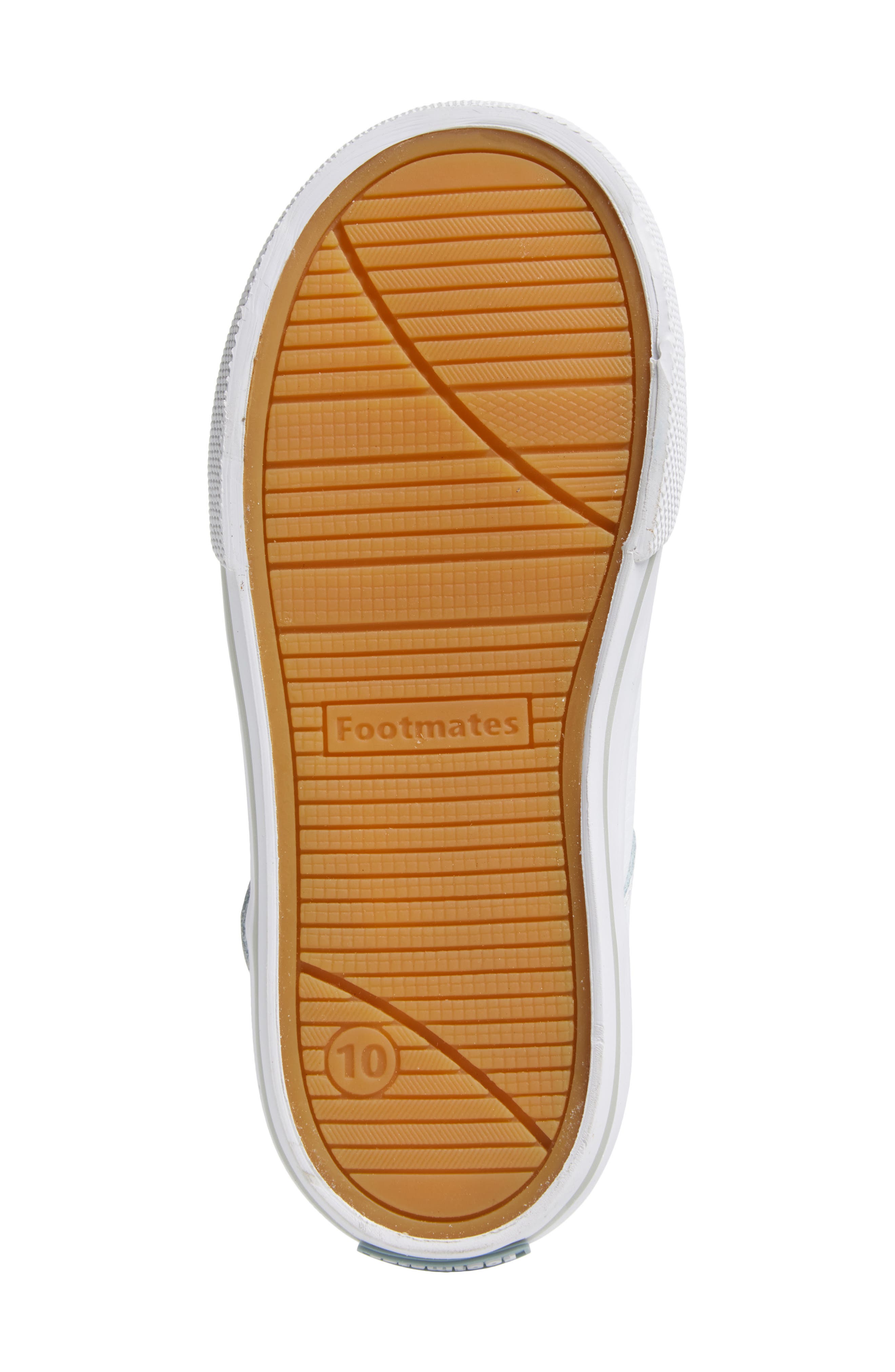 Footmates Drew Mary Jane Sneaker, Alternate, color, White Leather/ Gray