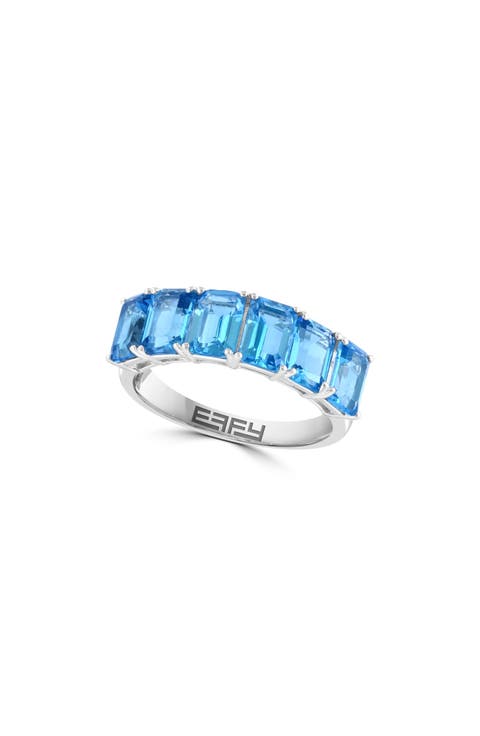Blue Topaz Bang Ring