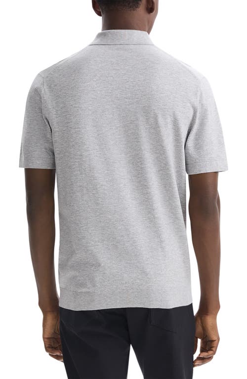 Theory Goris Milano Stitch Regular Fit Polo Shirt In Silver Heather