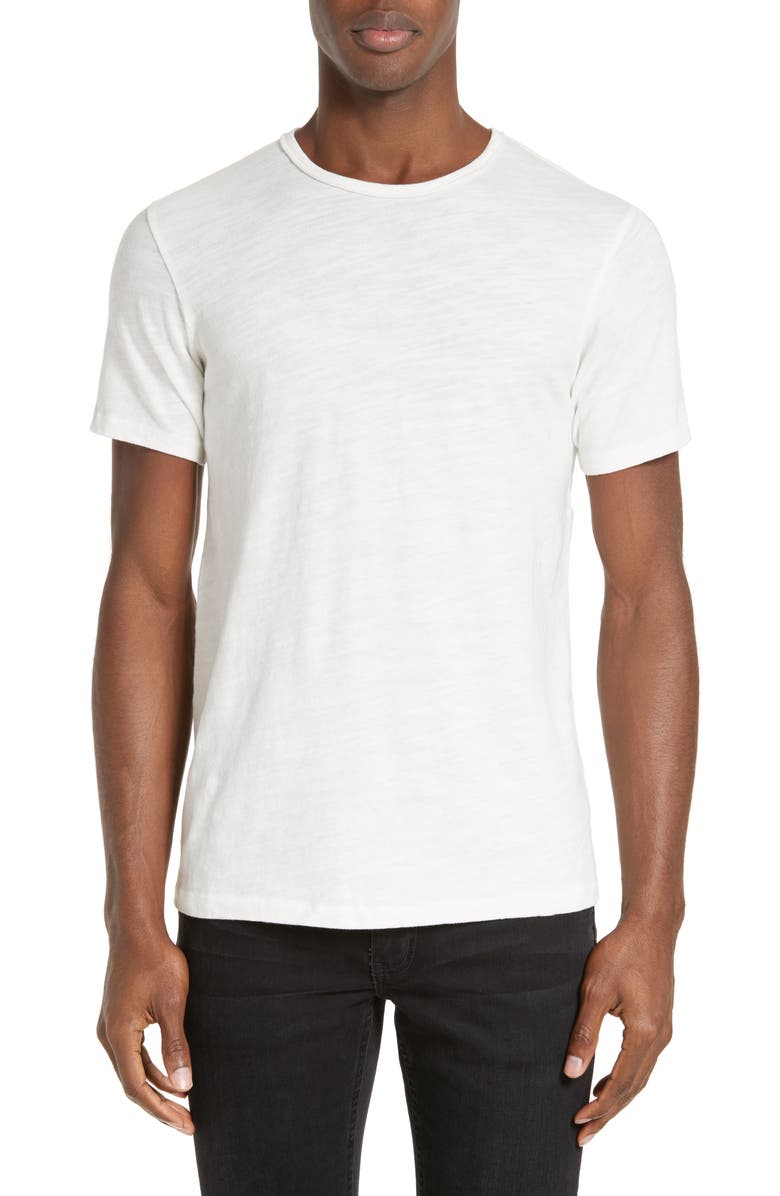 rag & bone Slim Fit Slubbed Cotton T-Shirt, Main, color, White