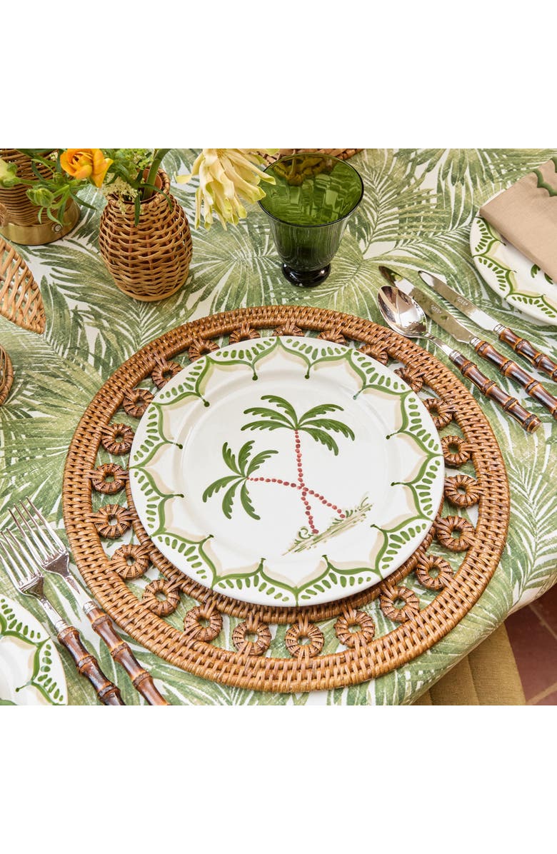 Mrs. Alice Jardin de Palmier Dinner Plates, Alternate, color, Green