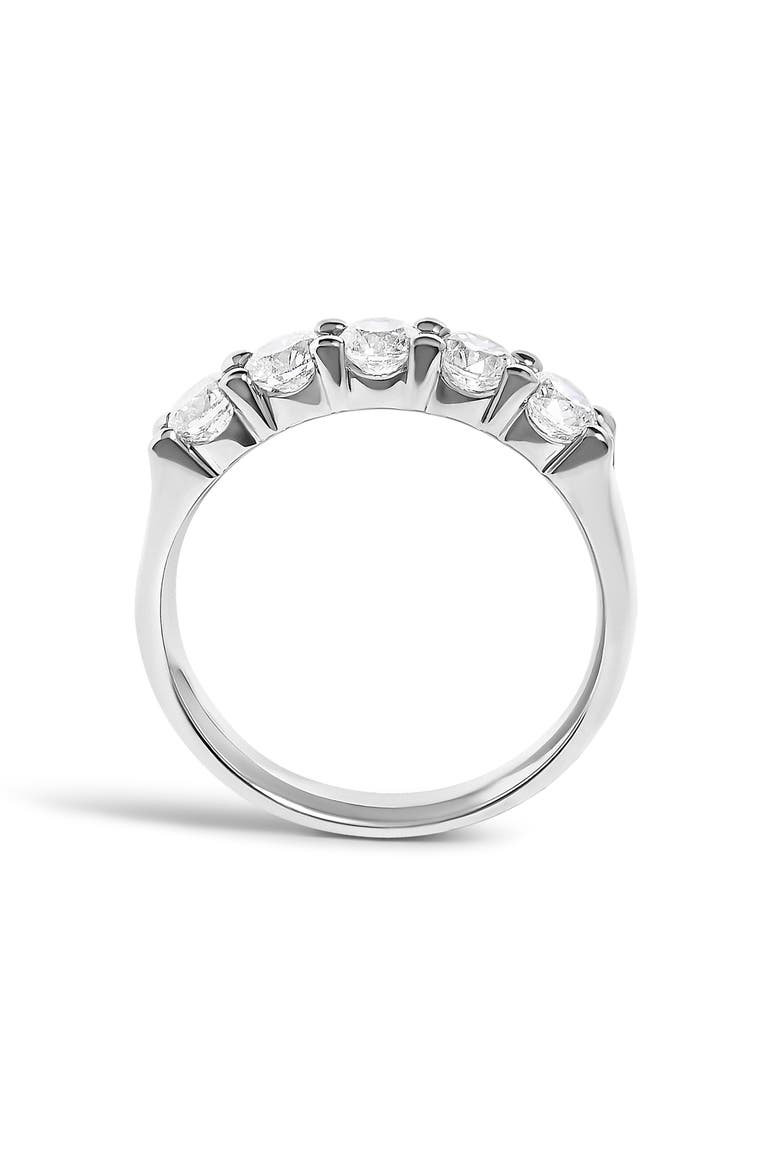 14K Gold 1.00 Ctw Diamond 5 Stone Band Ring, Alternate, color, White Gold