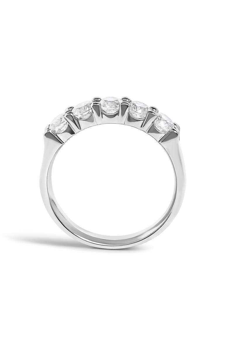Haus of Brilliance 14K Gold 1.00 Ctw Diamond 5 Stone Band Ring, Alternate, color, White Gold