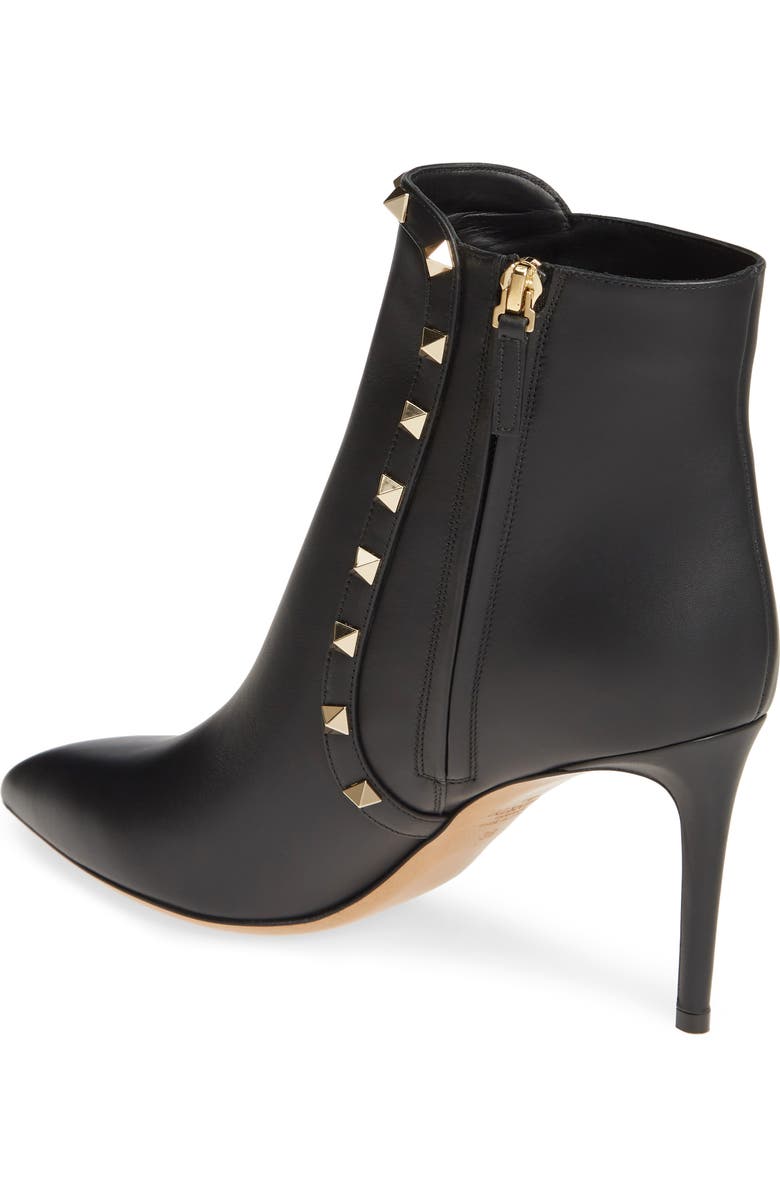 Valentino Garavani Rockstud Pointed Toe Bootie, Alternate, color,