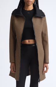 Courrèges High Collar Houndstooth Coat