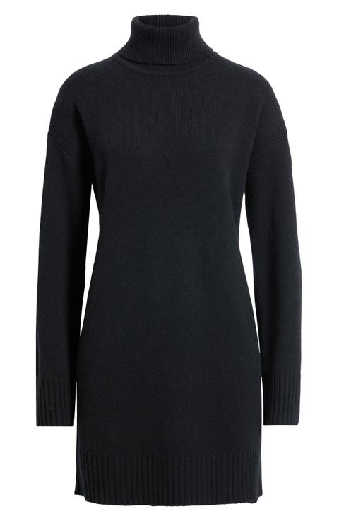Long Sleeve Wool & Cashmere Sweater Dress