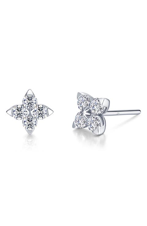 Trillium Simulated Diamond Stud Earrings