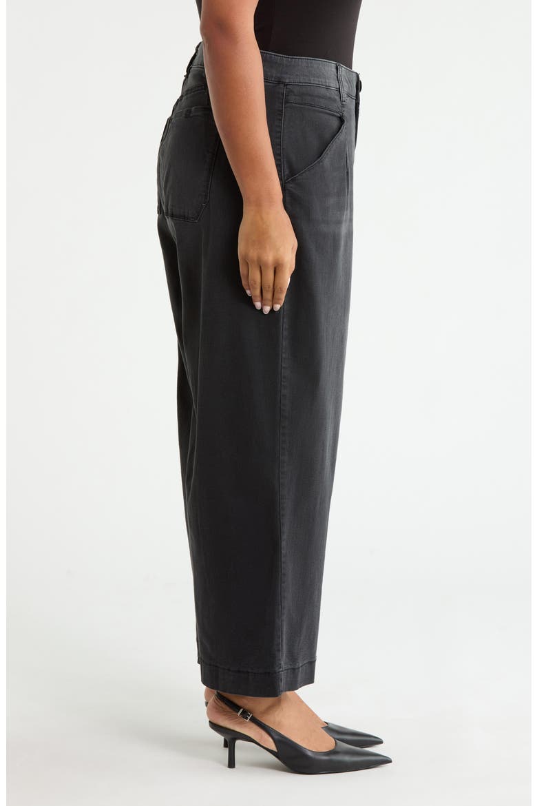 Wyatt Skyrise V-Pocket Ankle Wide Leg Jeans, Alternate, color, WASHED BLACK