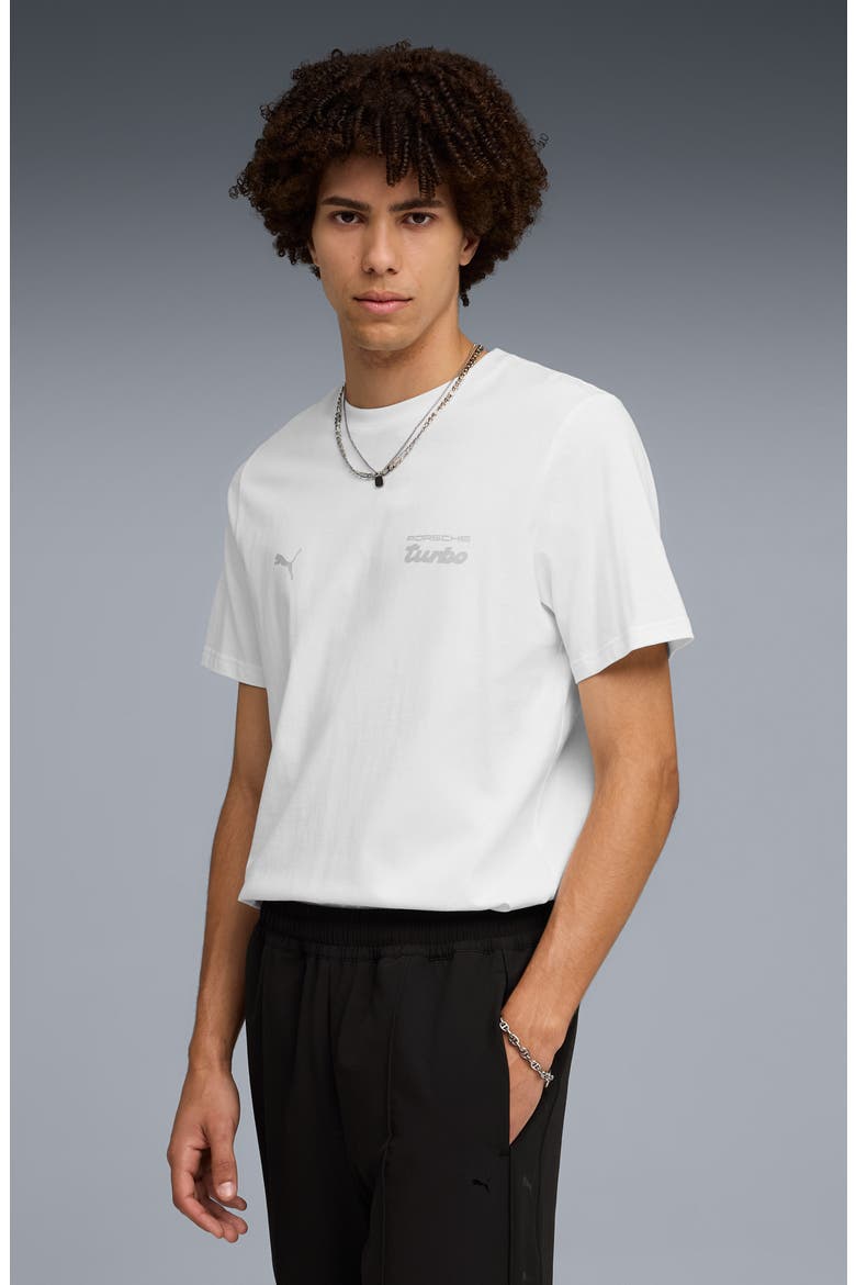 Porsche Legacy Essentials Cotton Graphic T-Shirt, Alternate, color, PUMA WHITE