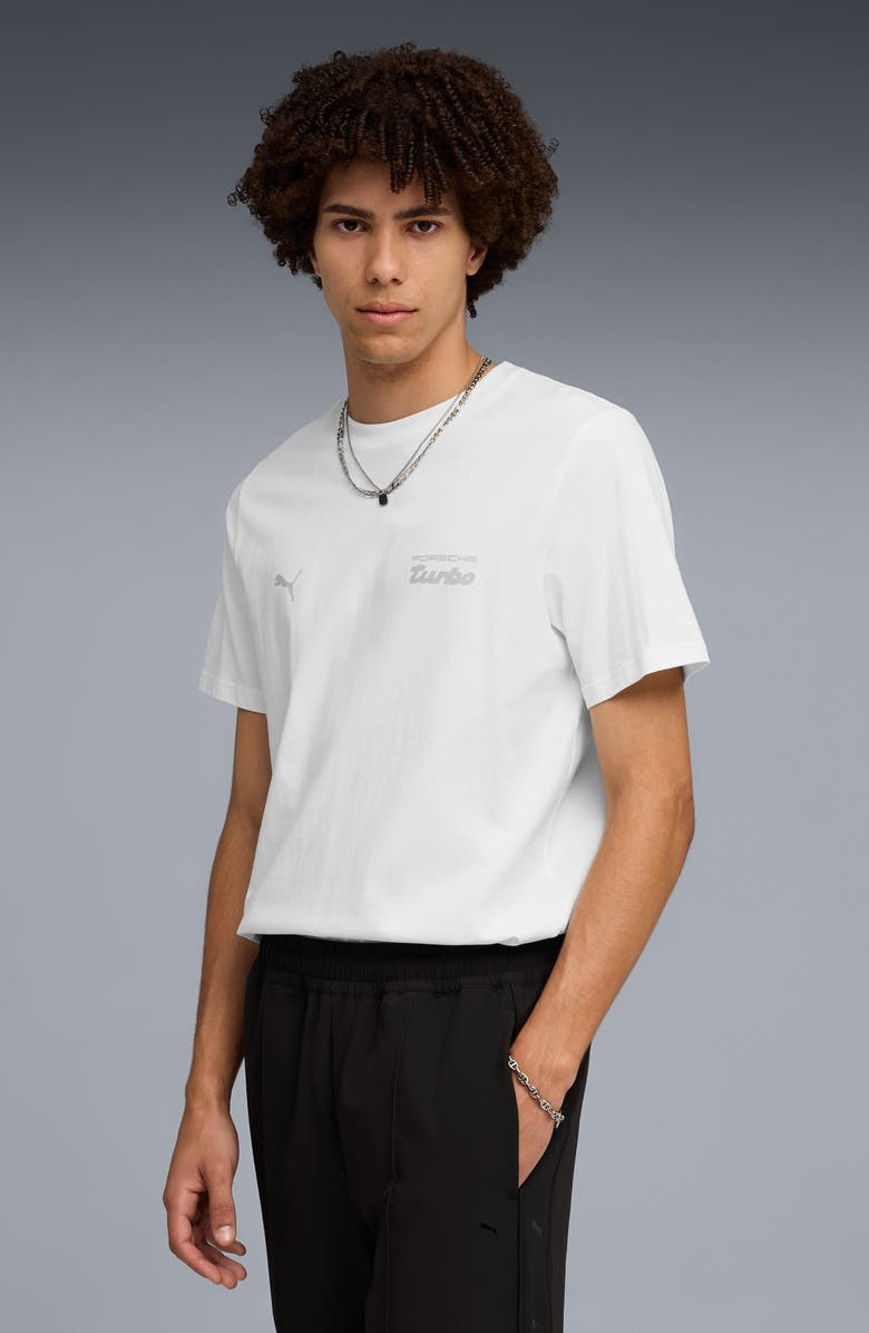 PUMA Porsche Legacy Essentials Cotton Graphic T-Shirt, Alternate, color, Puma White