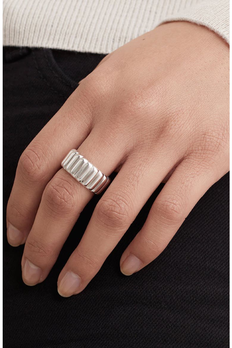 Bold Futed Ring, Alternate, color, Sterling Silver|Gold Vermeil