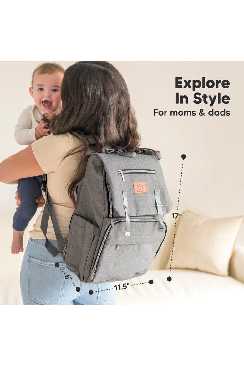 Explorer Diaper Bag, Alternate, color, Classic Gray