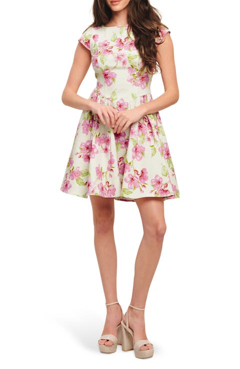 Cap Sleeve Twill Minidress