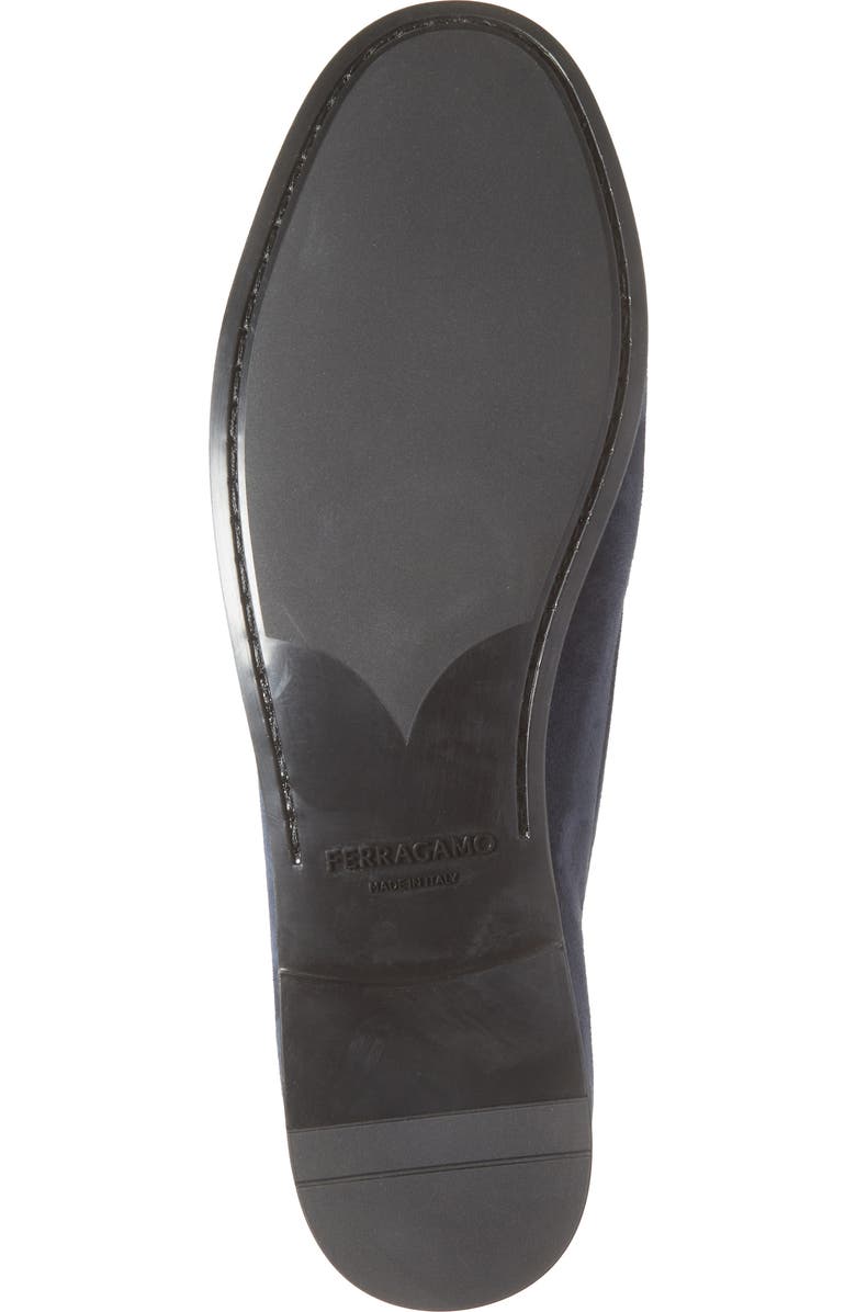 FERRAGAMO Soldy Gancio Loafer, Alternate, color, Navy Naturale Naturale