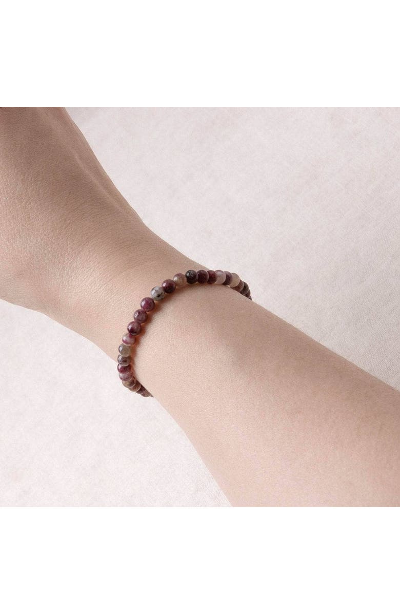 Tiny Rituals Natural Plum Blossom Tourmaline Energy Bracelet, Alternate, color, Soft Purple