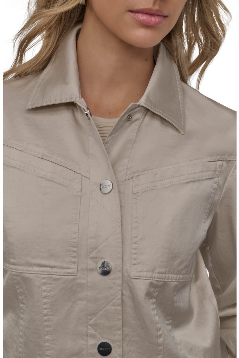 Crop Sateen Jacket, Alternate, color, LIGHT CITY KHAKI