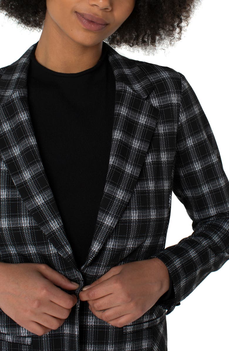 Liverpool Los Angeles Plaid Fitted Blazer, Alternate, color,