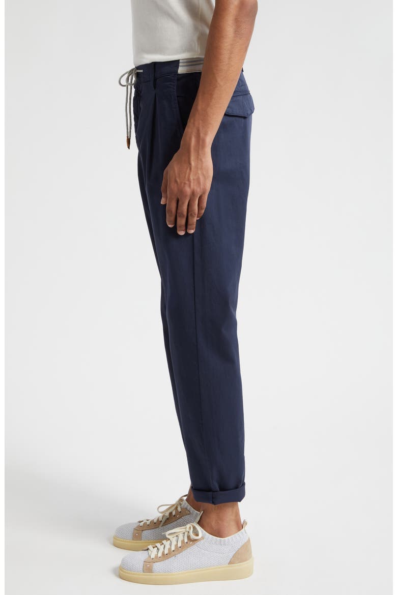 Drawstring Waist Stretch Cotton Pants, Alternate, color, BLUE NUOVO