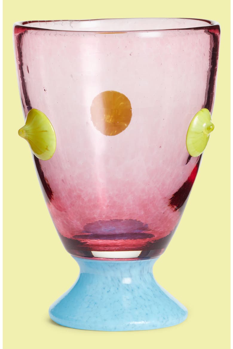 Asp & Hand Big Sweetie Pretty Pink Footed Glass, Main, color, PRETTY PINK
